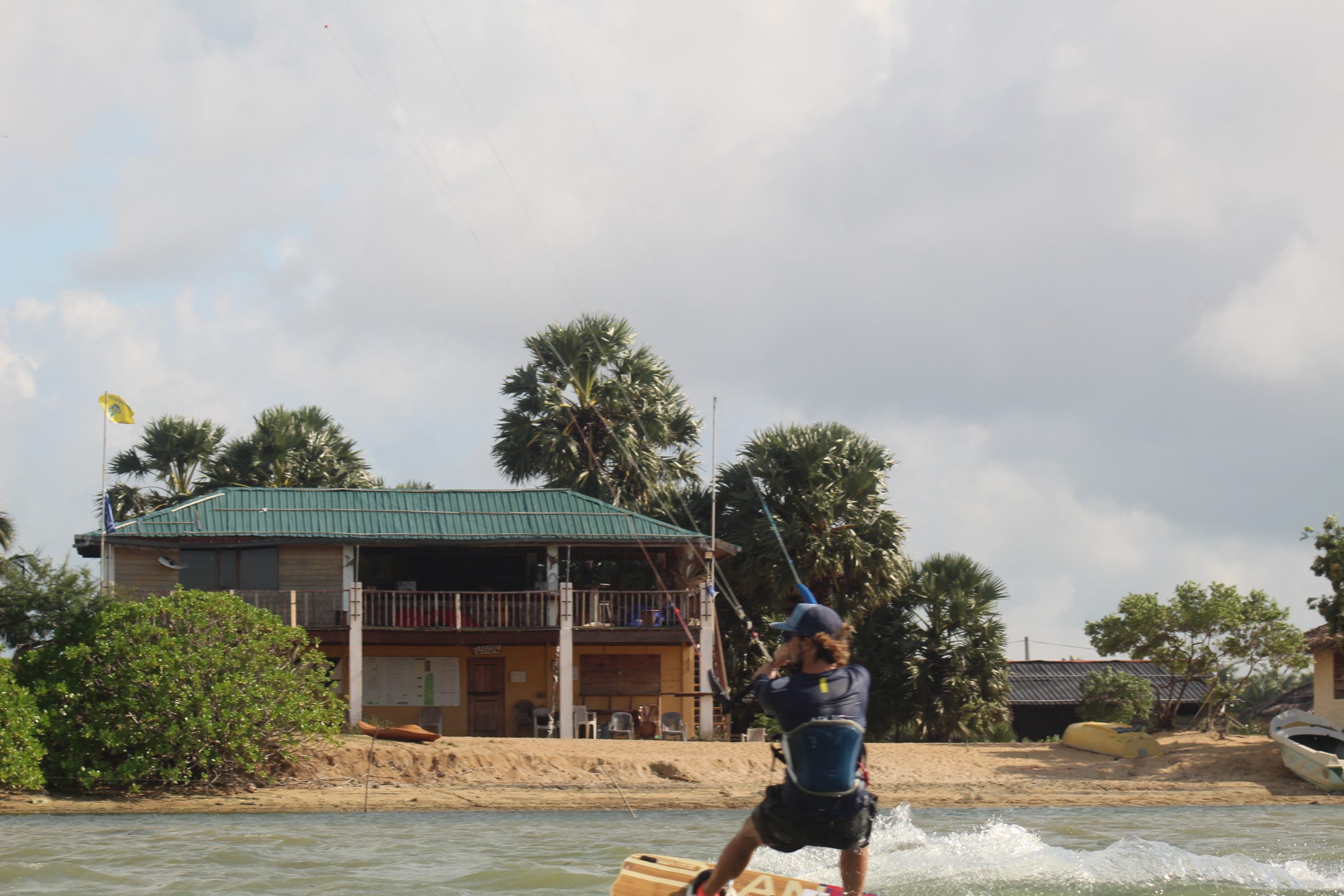 Learn kitesurfing in front of our camp